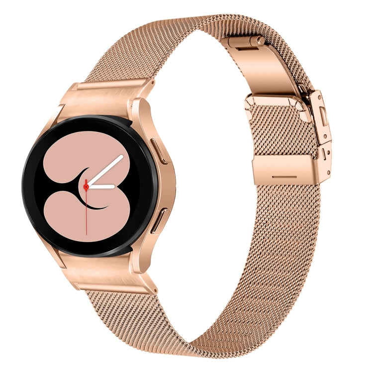 For Samsung Galaxy Watch 6 Quick Release Button Turtle Buckle Milan Watch Band(Rose Gold) - free shipping - PMC TechLife - Order now!