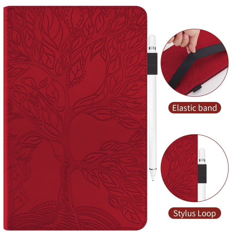 For Lenovo Tab P12 / Xiaoxin Pad Pro 12.7 2025 Life Tree Series Horizontal Flip Leather Tablet Case(Red) - Lenovo by PMC TechLife | Online Shopping South Africa | PMC TechLife | Buy Now Pay Later Mobicred