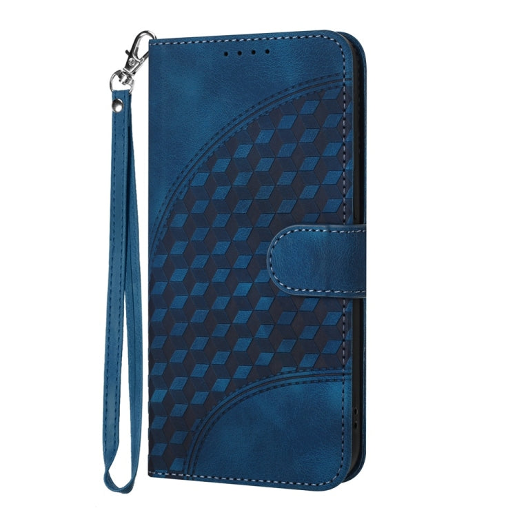 For iPhone 16 Plus YX0060 Elephant Head Embossed Phone Leather Case with Lanyard(Royal Blue) - iPhone 16 Plus Cases by PMC Jewellery | Online Shopping South Africa | PMC Jewellery | Buy Now Pay Later Mobicred