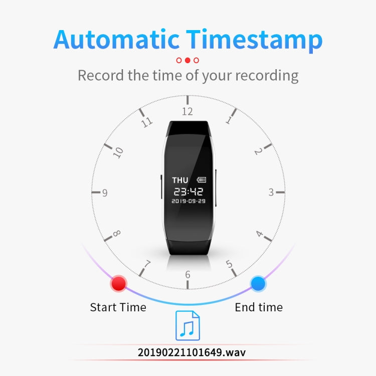 JNN D5 HD Noise Reduction Smart Recording Electronic Bracelet, Capacity:16GB - Recording Pen by JNN | Online Shopping South Africa | PMC TechLife | Buy Now Pay Later Mobicred