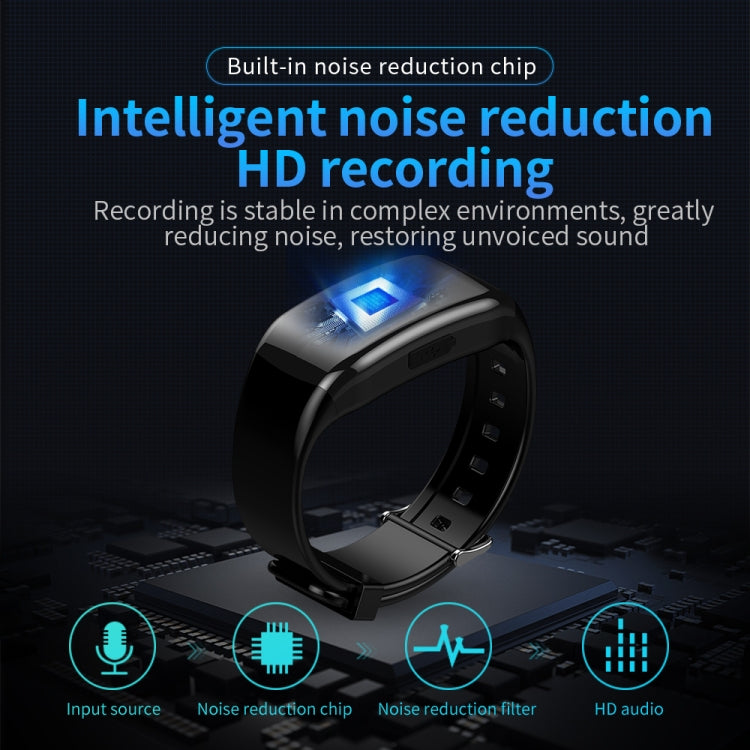 JNN D5 HD Noise Reduction Smart Recording Electronic Bracelet, Capacity:256GB - Recording Pen by JNN | Online Shopping South Africa | PMC TechLife | Buy Now Pay Later Mobicred