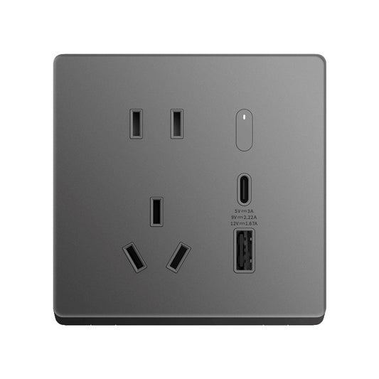 Original Xiaomi Smart Wall Socket Pro Smart Linkage 20W Fast Charging Works with Mijia APP(Dark Grey) - Smart Socket by Xiaomi | Online Shopping South Africa | PMC Jewellery | Buy Now Pay Later Mobicred