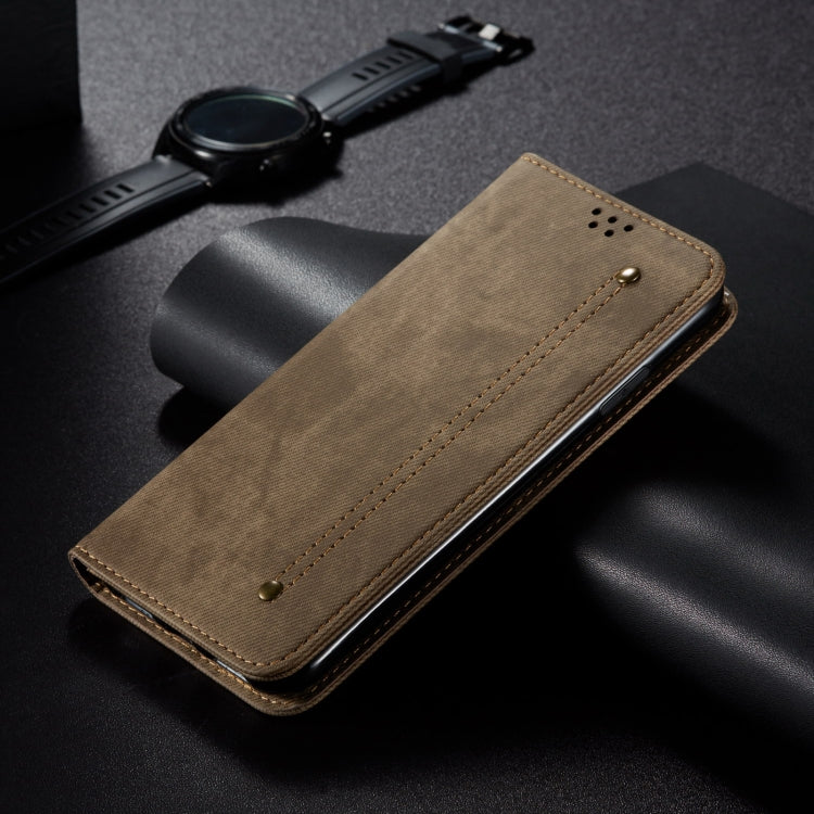 For Motorola Moto G24 Power Denim Texture Flip Leather Phone Case(Khaki) - free shipping - PMC TechLife - Order now!