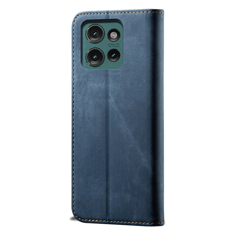 For Motorola Edge 50 5G Global Denim Texture Flip Leather Phone Case(Blue) - free shipping - PMC TechLife - Order now!