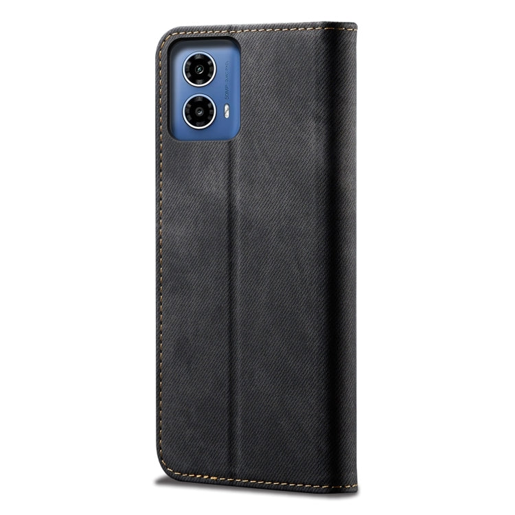 For Motorola Moto G35 Denim Texture Flip Leather Phone Case(Black) - free shipping - PMC TechLife - Order now!