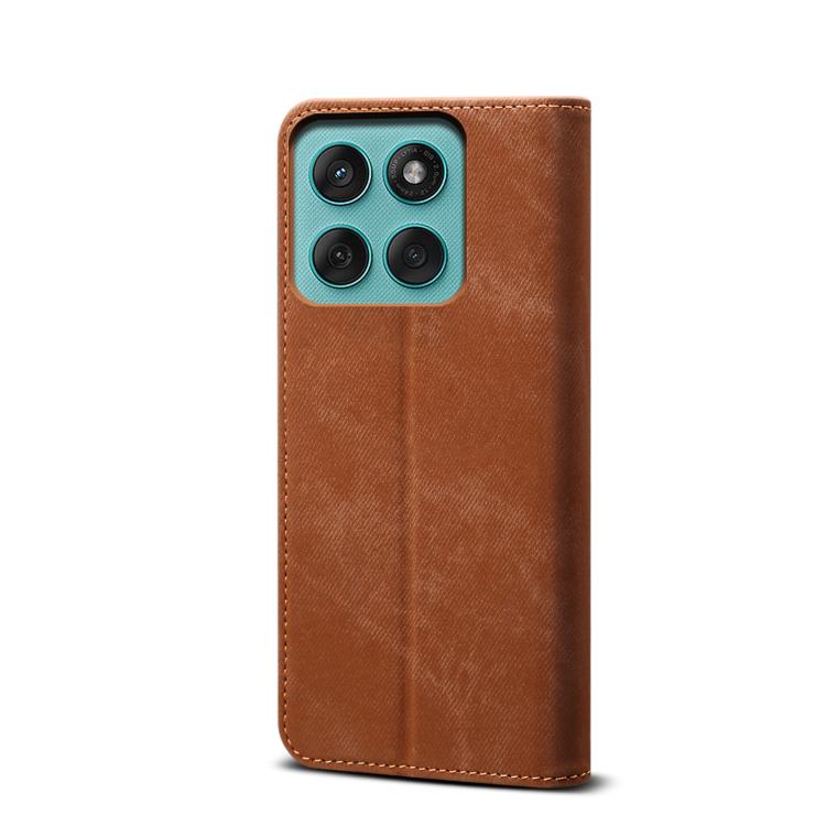 For Motorola Moto G86 5G Denim Texture Flip Leather Phone Case(Brown) - free shipping - PMC TechLife - Order now!