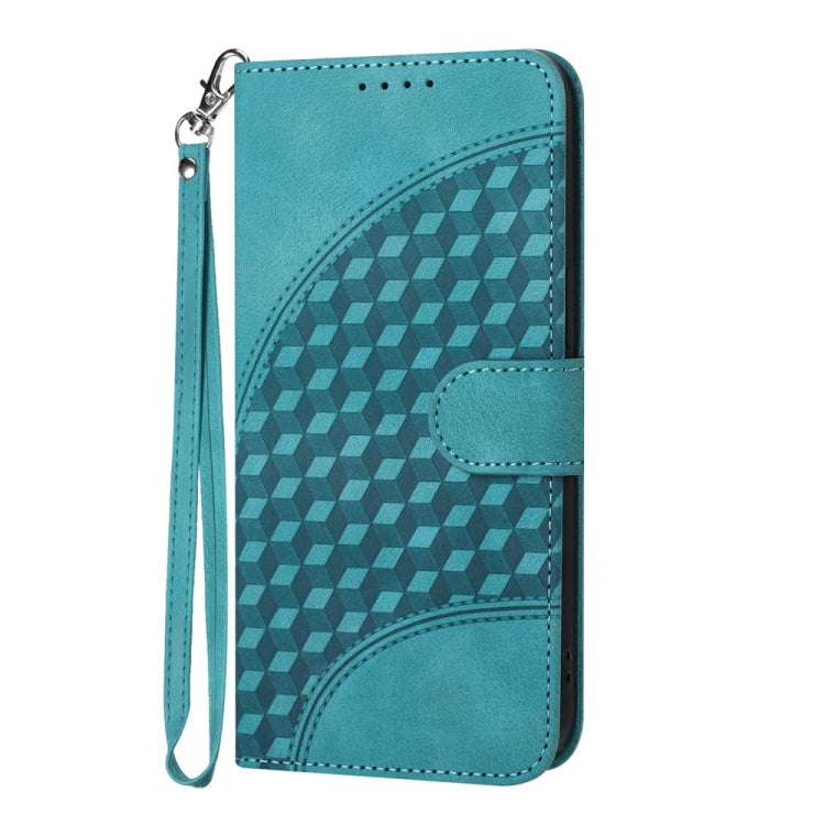 For Motorola Edge 5G 2024 YX0060 Elephant Head Embossed Phone Leather Case with Lanyard(Light Blue) - Motorola Cases by PMC Jewellery | Online Shopping South Africa | PMC Jewellery | Buy Now Pay Later Mobicred