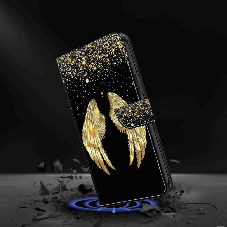 For Honor Magic5 Pro Crystal 3D Shockproof Protective Leather Phone Case(Golden Wings) - Honor Cases by PMC Jewellery | Online Shopping South Africa | PMC Jewellery | Buy Now Pay Later Mobicred