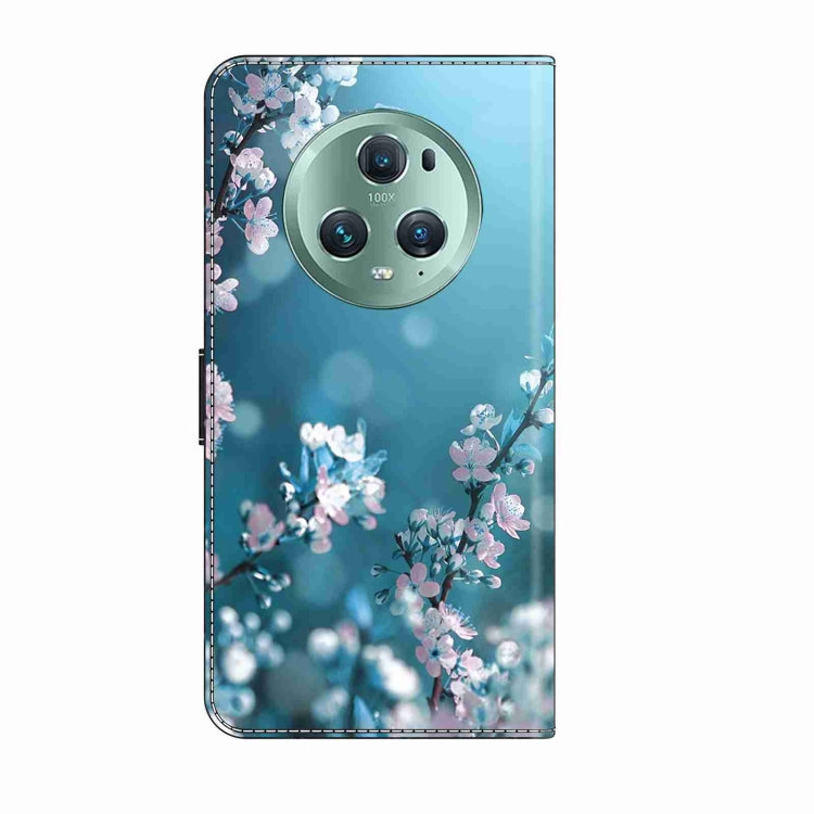 For Honor Magic5 Pro Crystal 3D Shockproof Protective Leather Phone Case(Plum Flower) - Honor Cases by PMC TechLife | Online Shopping South Africa | PMC TechLife | Buy Now Pay Later Mobicred