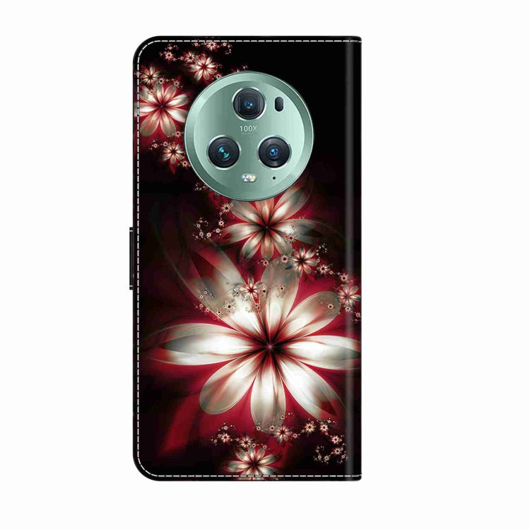 For Honor Magic5 Pro Crystal 3D Shockproof Protective Leather Phone Case(Fantastic Flower) - Honor Cases by PMC TechLife | Online Shopping South Africa | PMC TechLife | Buy Now Pay Later Mobicred