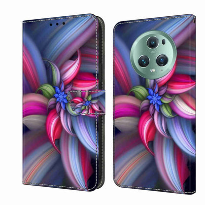 For Honor Magic5 Pro Crystal 3D Shockproof Protective Leather Phone Case(Colorful Flower) - Honor Cases by PMC Jewellery | Online Shopping South Africa | PMC Jewellery | Buy Now Pay Later Mobicred