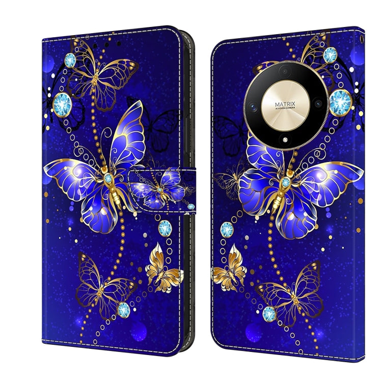 For Honor Magic6 Lite Crystal 3D Shockproof Protective Leather Phone Case(Diamond Butterfly) - Honor Cases by PMC Jewellery | Online Shopping South Africa | PMC Jewellery | Buy Now Pay Later Mobicred