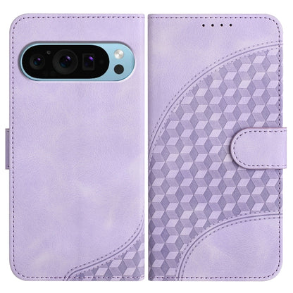 For Google Pixel 9 YX0060 Elephant Head Embossed Phone Leather Case with Lanyard(Light Purple) - Google Cases by PMC Jewellery | Online Shopping South Africa | PMC Jewellery | Buy Now Pay Later Mobicred