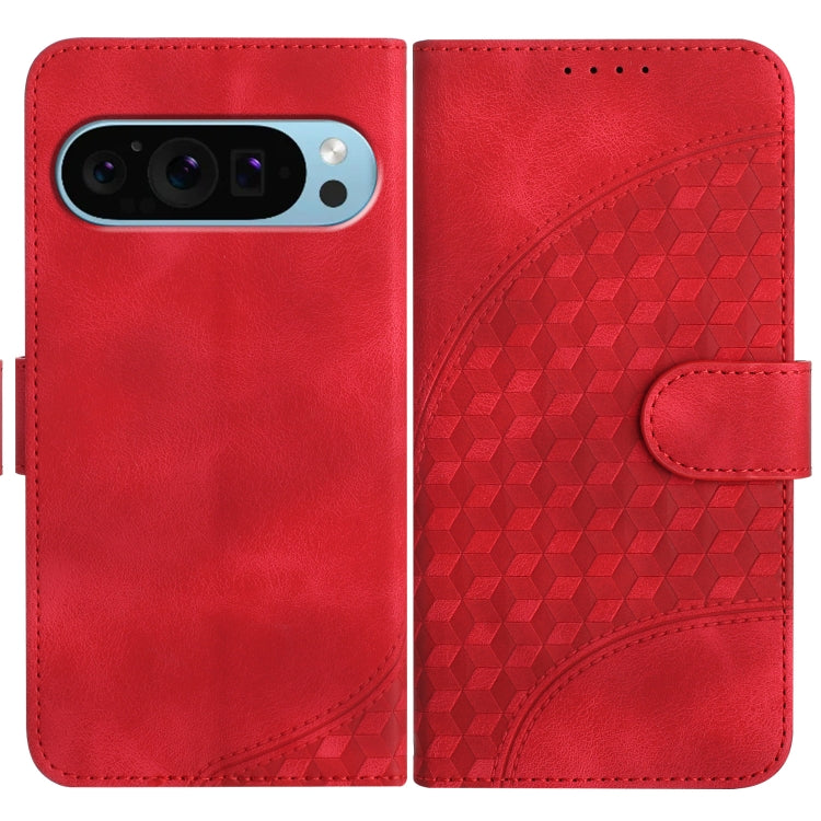 For Google Pixel 9 YX0060 Elephant Head Embossed Phone Leather Case with Lanyard(Red) - Google Cases by PMC TechLife | Online Shopping South Africa | PMC TechLife | Buy Now Pay Later Mobicred