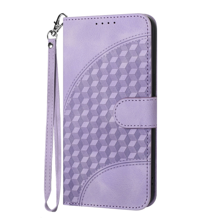 For OPPO A58 4G YX0060 Elephant Head Embossed Phone Leather Case with Lanyard(Light Purple) - OPPO Cases by PMC TechLife | Online Shopping South Africa | PMC TechLife | Buy Now Pay Later Mobicred
