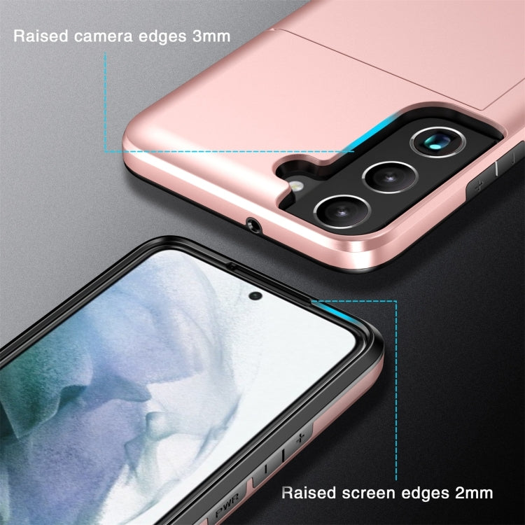 For Samsung Galaxy S24+ 5G Shockproof Armor Phone Case with Card Slot(Silver) - Galaxy S24+ 5G Cases by PMC TechLife | Online Shopping South Africa | PMC TechLife