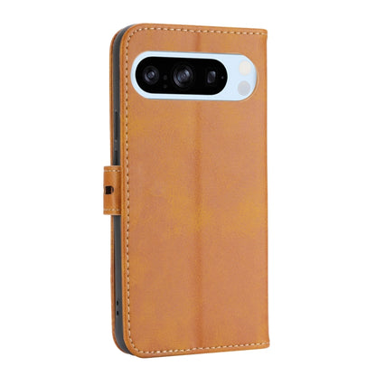 For Google Pixel 9 Embossed Happy Cat Pattern Flip Leather Phone Case(Yellow) - Google Cases by PMC Jewellery | Online Shopping South Africa | PMC Jewellery | Buy Now Pay Later Mobicred