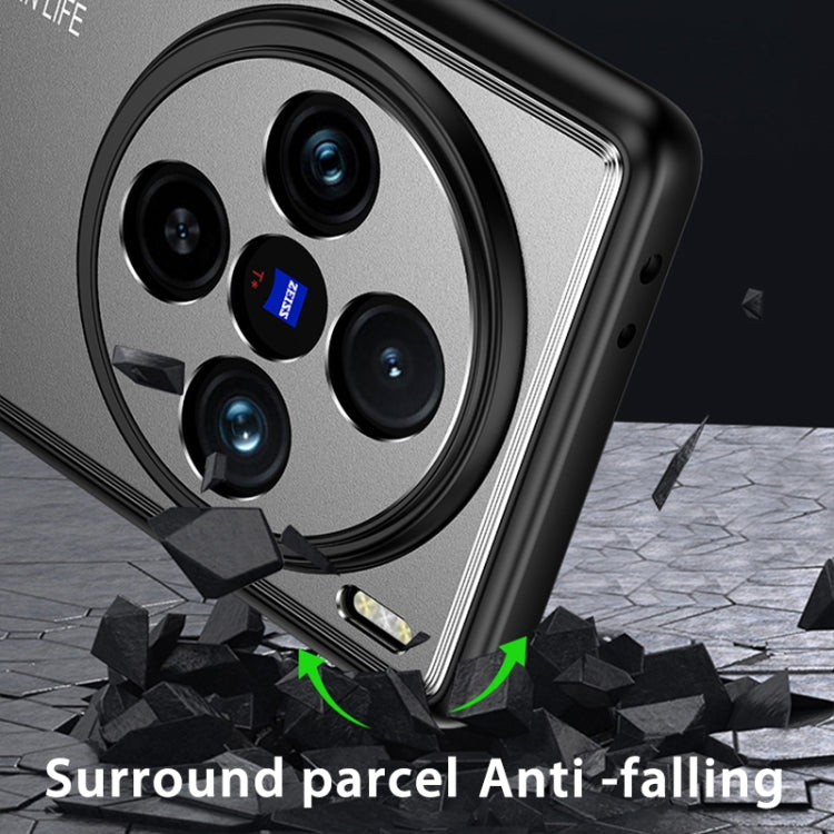 For vivo X100 Pro Frosted Metal Phone Case(Black) - free shipping - PMC TechLife - Order now!