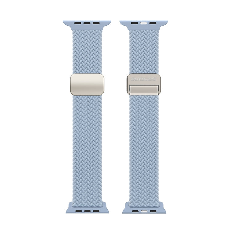 For Apple Watch SE 2023 44mm DUX DUCIS Mixture Pro Series Magnetic Buckle Nylon Braid Watch Band(Light Blue) - Watch Bands by DUX DUCIS | Online Shopping South Africa | PMC Jewellery | Buy Now Pay Later Mobicred