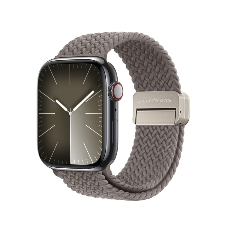 For Apple Watch Series 9 45mm DUX DUCIS Mixture Pro Series Magnetic Buckle Nylon Braid Watch Band(Clay) - Watch Bands by DUX DUCIS | Online Shopping South Africa | PMC Jewellery | Buy Now Pay Later Mobicred