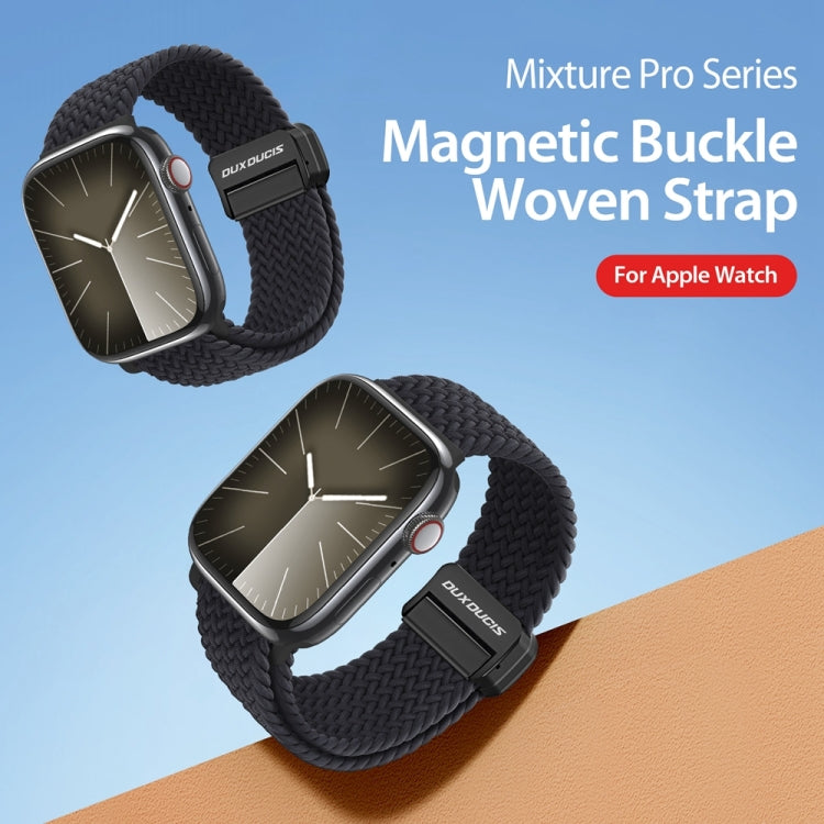 For Apple Watch Series 9 41mm DUX DUCIS Mixture Pro Series Magnetic Buckle Nylon Braid Watch Band(Midnight) - Watch Bands by DUX DUCIS | Online Shopping South Africa | PMC Jewellery | Buy Now Pay Later Mobicred