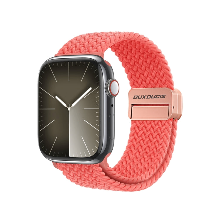 For Apple Watch SE 2022 40mm DUX DUCIS Mixture Pro Series Magnetic Buckle Nylon Braid Watch Band(Guava) - Watch Bands by DUX DUCIS | Online Shopping South Africa | PMC Jewellery | Buy Now Pay Later Mobicred