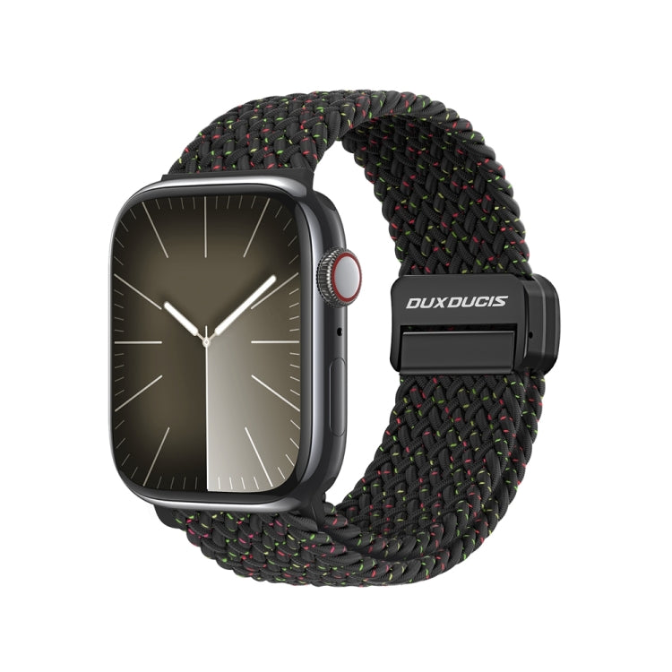 For Apple Watch Series 7 45mm DUX DUCIS Mixture Pro Series Magnetic Buckle Nylon Braid Watch Band(Black Unity) - Watch Bands by DUX DUCIS | Online Shopping South Africa | PMC Jewellery | Buy Now Pay Later Mobicred