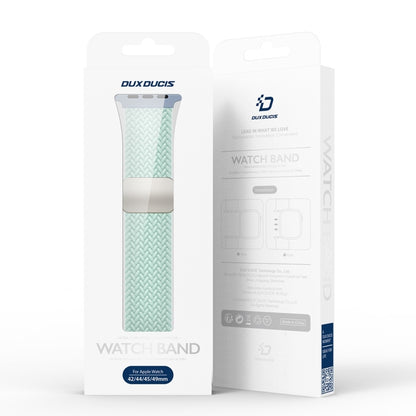 For Apple Watch SE 44mm DUX DUCIS Mixture Pro Series Magnetic Buckle Nylon Braid Watch Band(Light Mint) - Watch Bands by DUX DUCIS | Online Shopping South Africa | PMC Jewellery | Buy Now Pay Later Mobicred