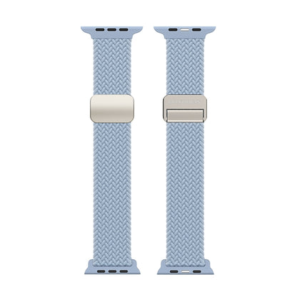 For Apple Watch Series 6 44mm DUX DUCIS Mixture Pro Series Magnetic Buckle Nylon Braid Watch Band(Light Blue) - Watch Bands by DUX DUCIS | Online Shopping South Africa | PMC Jewellery | Buy Now Pay Later Mobicred