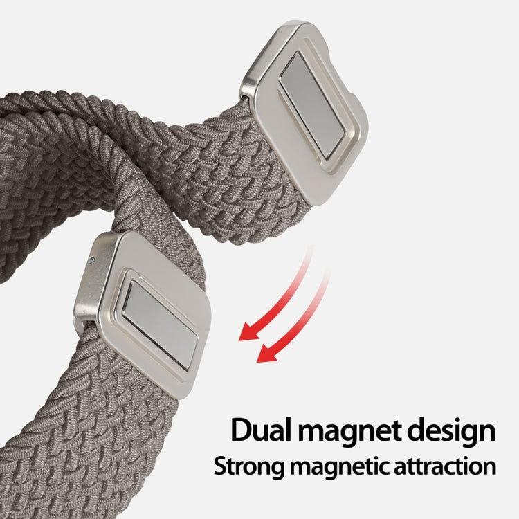 For Apple Watch Series 3 42mm DUX DUCIS Mixture Pro Series Magnetic Buckle Nylon Braid Watch Band(Clay) - Watch Bands by DUX DUCIS | Online Shopping South Africa | PMC Jewellery | Buy Now Pay Later Mobicred