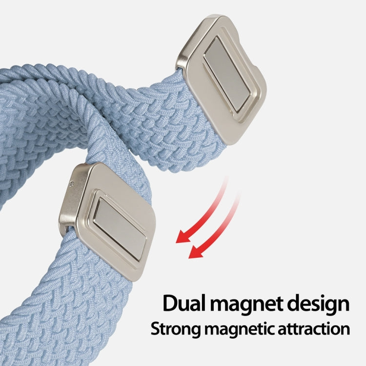 For Apple Watch 42mm DUX DUCIS Mixture Pro Series Magnetic Buckle Nylon Braid Watch Band(Light Blue) - Watch Bands by DUX DUCIS | Online Shopping South Africa | PMC Jewellery | Buy Now Pay Later Mobicred