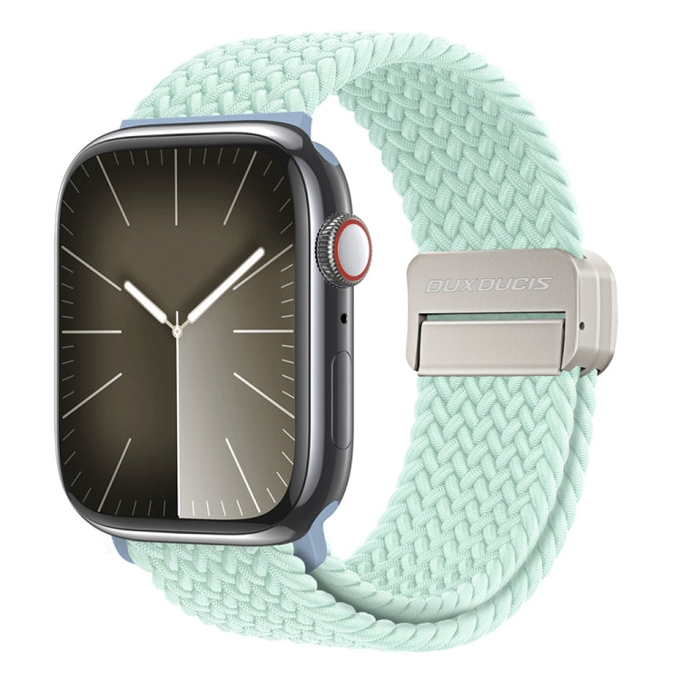 For Apple Watch 42mm DUX DUCIS Mixture Pro Series Magnetic Buckle Nylon Braid Watch Band(Light Mint) - Watch Bands by DUX DUCIS | Online Shopping South Africa | PMC Jewellery | Buy Now Pay Later Mobicred