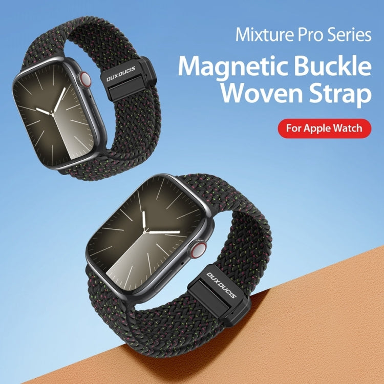 For Apple Watch Series 10 42mm DUX DUCIS Mixture Pro Series Magnetic Buckle Nylon Braid Watch Band(Black Unity) - Watch Bands by DUX DUCIS | Online Shopping South Africa | PMC Jewellery | Buy Now Pay Later Mobicred