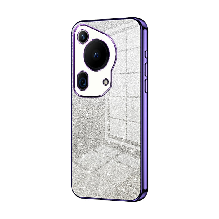 For Huawei Pura 70 Ultra Gradient Glitter Powder Electroplated Phone Case(Purple) - Huawei Cases by PMC Jewellery | Online Shopping South Africa | PMC Jewellery | Buy Now Pay Later Mobicred