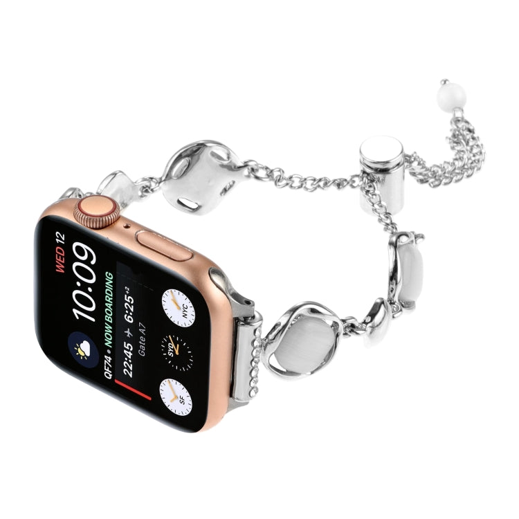 For Apple Watch Series 8 41mm Shell Metal Chain Bracelet Watch Band(Silver) - Watch Bands by PMC TechLife | Online Shopping South Africa | PMC TechLife | Buy Now Pay Later Mobicred