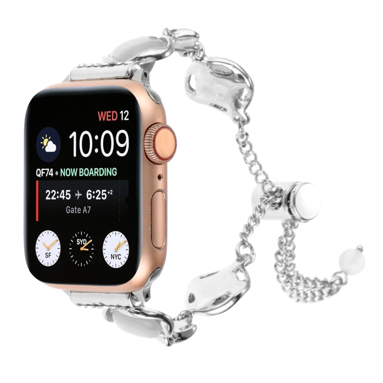 For Apple Watch 42mm Shell Metal Chain Bracelet Watch Band(Silver) - free shipping - PMC TechLife - Order now!
