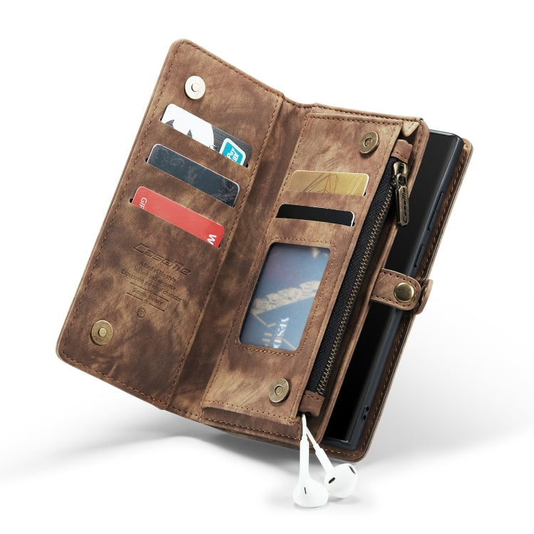 For Samsung Galaxy Note20 Ultra CaseMe-008 Detachable Multifunctional Horizontal Flip Leather Case with Card Slot & Holder & Zipper Wallet & Photo Frame(Brown) - Galaxy Note20 Ultra Cases by CaseMe | Online Shopping South Africa | PMC Jewellery | Buy Now Pay Later Mobicred