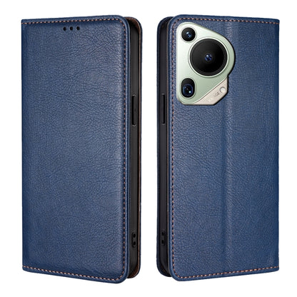 For Huawei Pura 70 Ultra Gloss Oil Solid Color Magnetic Leather Phone Case(Blue) - Huawei Cases by PMC Jewellery | Online Shopping South Africa | PMC Jewellery | Buy Now Pay Later Mobicred