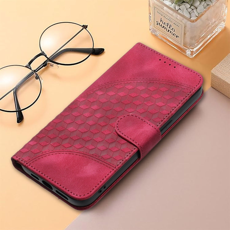 For Xiaomi Redmi K70 YX0060 Elephant Head Embossed Phone Leather Case with Lanyard(Rose Red) - K70 Cases by PMC Jewellery | Online Shopping South Africa | PMC Jewellery | Buy Now Pay Later Mobicred