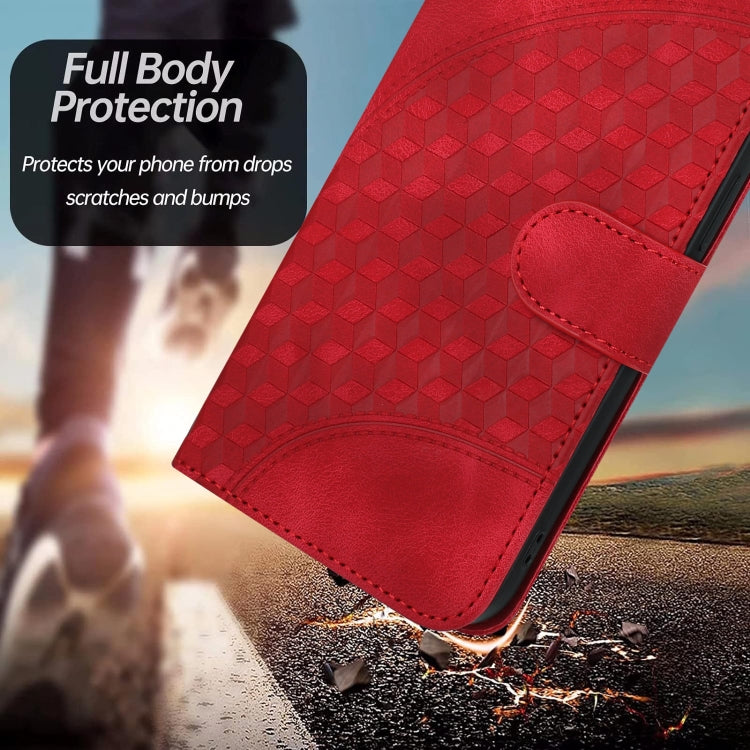 For Xiaomi Redmi K70 YX0060 Elephant Head Embossed Phone Leather Case with Lanyard(Red) - K70 Cases by PMC Jewellery | Online Shopping South Africa | PMC Jewellery | Buy Now Pay Later Mobicred