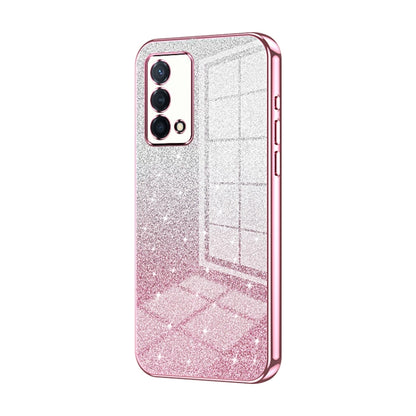 For OPPO K9 Gradient Glitter Powder Electroplated Phone Case(Pink) - OPPO Cases by PMC Jewellery | Online Shopping South Africa | PMC Jewellery | Buy Now Pay Later Mobicred