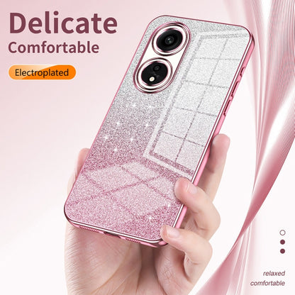 For OPPO K9s / K10 Energy Gradient Glitter Powder Electroplated Phone Case(Transparent) - OPPO Cases by PMC Jewellery | Online Shopping South Africa | PMC Jewellery | Buy Now Pay Later Mobicred