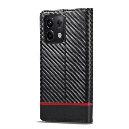 For Xiaomi Redmi 13C / Poco C65 LC.IMEEKE Carbon Fiber Texture Flip Leather Phone Case(Horizontal Black) - 13C Cases by LC.IMEEKE | Online Shopping South Africa | PMC Jewellery | Buy Now Pay Later Mobicred