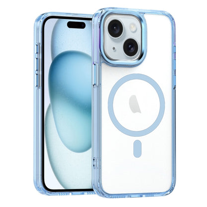 For iPhone 15 MagSafe Magnetic Clear Phone Case(Sierra Blue) - iPhone 15 Cases by PMC Jewellery | Online Shopping South Africa | PMC Jewellery