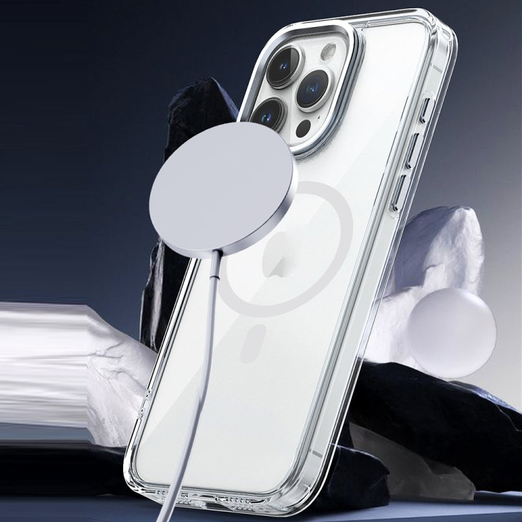 For iPhone 13 Pro Max MagSafe Magnetic Clear Phone Case(Purple) - iPhone 13 Pro Max Cases by PMC TechLife | Online Shopping South Africa | PMC TechLife