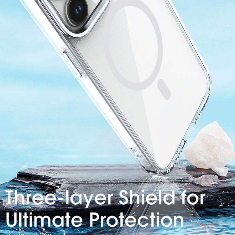 For iPhone 14 Pro Max MagSafe Magnetic Clear Phone Case(Purple) - iPhone 14 Pro Max Cases by PMC TechLife | Online Shopping South Africa | PMC TechLife