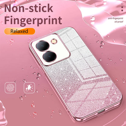 For vivo X100 Pro Gradient Glitter Powder Electroplated Phone Case(Pink) - vivo Tempered Glass by imak | Online Shopping South Africa | PMC Jewellery | Buy Now Pay Later Mobicred