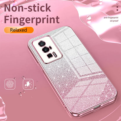 For Xiaomi Mi CC9 Pro / Mi Note 10 Gradient Glitter Powder Electroplated Phone Case(Purple) - Xiaomi Cases by PMC Jewellery | Online Shopping South Africa | PMC Jewellery