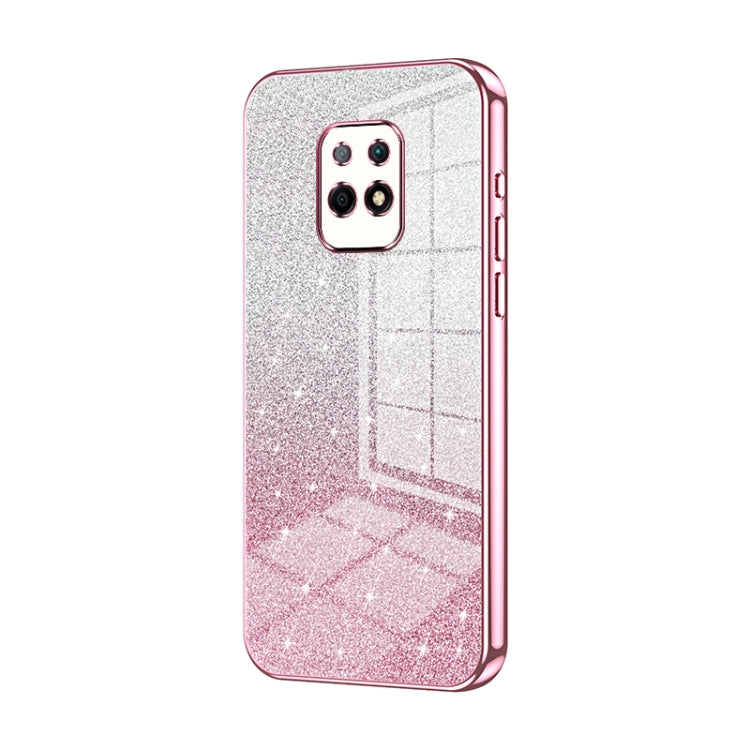 For Xiaomi Redmi 10X 5G Gradient Glitter Powder Electroplated Phone Case(Pink) - Xiaomi Cases by PMC TechLife | Online Shopping South Africa | PMC TechLife | Buy Now Pay Later Mobicred