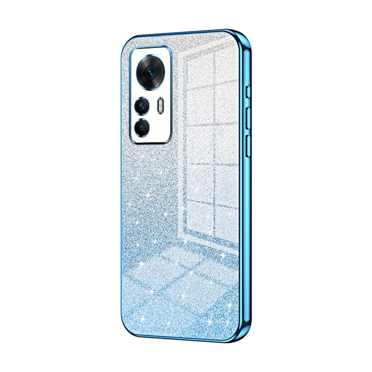 For Xiaomi Redmi K50 Ultra / Xiaomi 12T Gradient Glitter Powder Electroplated Phone Case(Blue) - Xiaomi Cases by PMC Jewellery | Online Shopping South Africa | PMC Jewellery | Buy Now Pay Later Mobicred